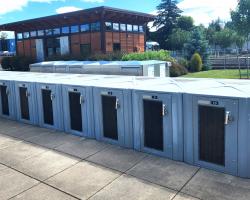 Bike lockers at Wilsonville Transit Center