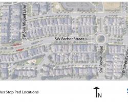 Bus stop pad map Route 7